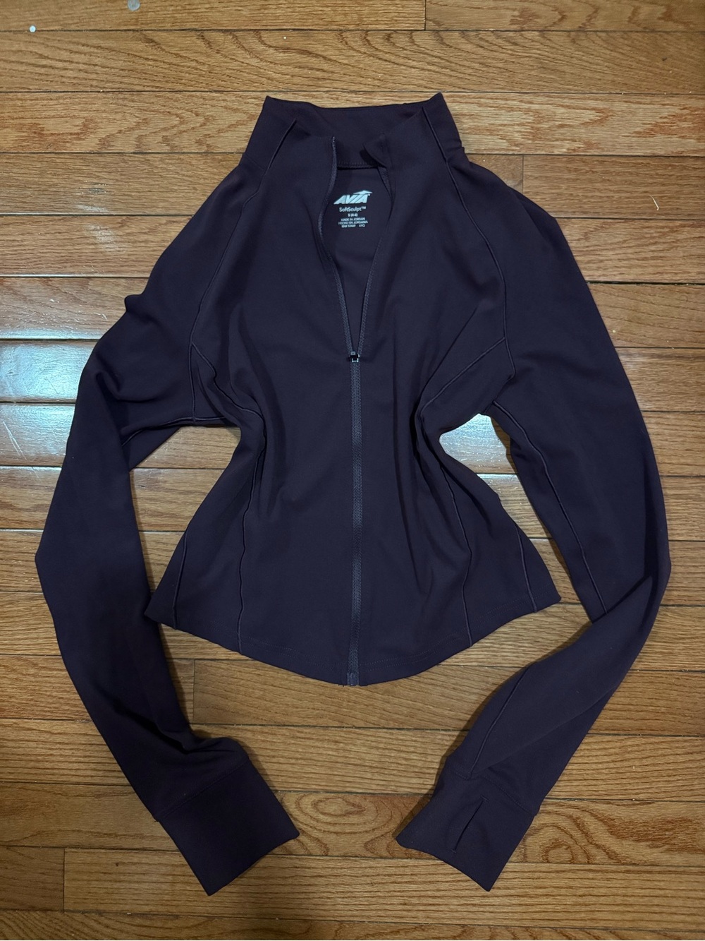 Avia Women's Plum Full-Zip Athletic Bomber Jacket